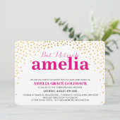 GLAMOUREUZE BAT MITZVAH rustieke mini gouden confe Kaart (Staand voorkant)