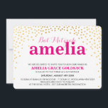 GLAMOUREUZE BAT MITZVAH rustieke mini gouden confe Kaart<br><div class="desc">OPMERKING - het glanzende gouden effect is een gedrukte fotoEen leuke confetti, polka dot ontwerp met gouden folie look voor uw kind BAT MITZVAH UITNODIGINGEN. Wow je vrienden en familie met dit kleine aantal ;D Setup als een sjabloon het is eenvoudig voor u om uw eigen gegevens toe te voegen,...</div>