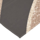 Glamoureuze Black Gold Glitter Curved Triangle Geo Tafelkleed (Gekanteld)
