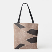 Glamoureuze Black Gold Glitter Curved Triangle Geo Tote Bag (Achterkant)