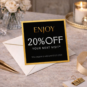 Glamoureuze Black & Gold Wimperstylist Kortingskaartje