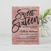 Glamoureuze Black Roos Gold Glitter Sequins Sweet Kaart (Staand voorkant)