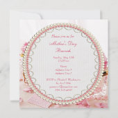 Glamoureuze Bloemen & Dozen Moederdag Brunch Kaart (Achterkant)