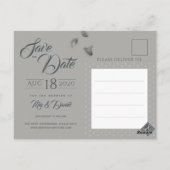 Glamoureuze Bloemenpioenen Ontwerp Save the Date Briefkaart (Achterkant)