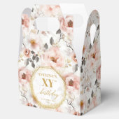 Glamoureuze blush roze rustieke gouden waterverf 8 bedankdoosjes (Geopend)