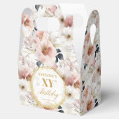 Glamoureuze blush roze rustieke ivoor gouden water bedankdoosjes (Geopend)