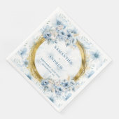 Glamoureuze Boheemse lichtblauwe gouden bruiloft s Servet (Hoek)