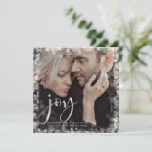 Glamoureuze Bokeh | Kerstfeest met foto Feestdagenkaart (Staand voorkant)