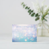 Glamoureuze Bokeh Twinkle Lights Paarse en blauw Visitekaartje (Staand voorkant)