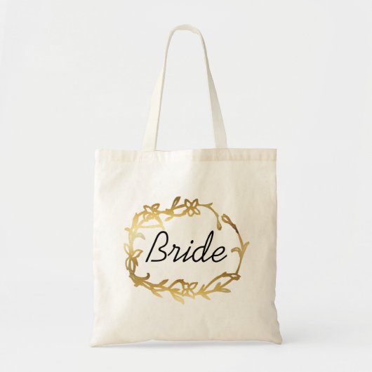 Glamoureuze bride | Goud | Weddenschap Tote Bag (Voorkant)