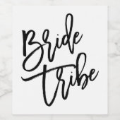 Glamoureuze bruid Tribe Chique Typografie Wijn Etiket (Enkel label)