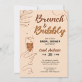 Glamoureuze brunch en bubbelig Vrijgezellenfeest Kaart (Voorkant)