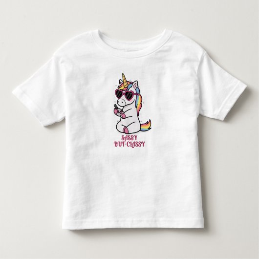 Glamoureuze & brutale eenhoorn  kinder shirts (Voorkant)
