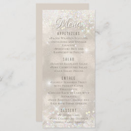 Glamoureuze Champagne Glitter Luxe Bruiloft Menu
