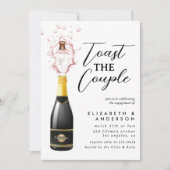 Glamoureuze Champagne Toast Engagement Party Kaart (Voorkant)
