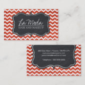 Glamoureuze Chevron Glitter Visitekaartje (Voorkant / Achterkant)