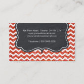 Glamoureuze Chevron Glitter Visitekaartje (Achterkant)