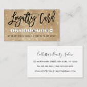 Glamoureuze Chic Gold Glitter Sequins Modern Klantenkaartje (Voorkant / Achterkant)