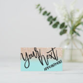 Glamoureuze Chic Mint Gold Glitter Modern Afsprakenkaartje (Staand voorkant)
