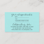 Glamoureuze Chic Mint Gold Glitter Modern Afsprakenkaartje (Achterkant)