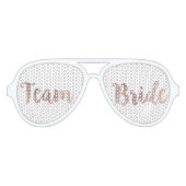 Glamoureuze Chic Roos Gold Team Bride Zonnebril (Voorkant)