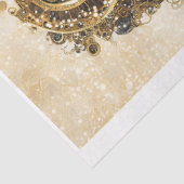 Glamoureuze Chic Steampunk Vrouw Gold Q1 Decoupage Tissuepapier (Detail)
