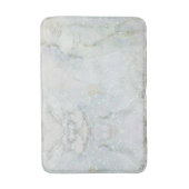 Glamoureuze chic wit grijs zilver glitter marmer badmat (Voorkant Verticaal)