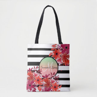 Glamoureuze Chique faux goud metallic strepen Tote Bag