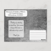 Glamoureuze chique witte faux zilveren bloemen Dan Briefkaart (Achterkant)