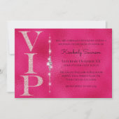 Glamoureuze Diamanten Roze Glitters VIP Feestje Kaart (Voorkant)