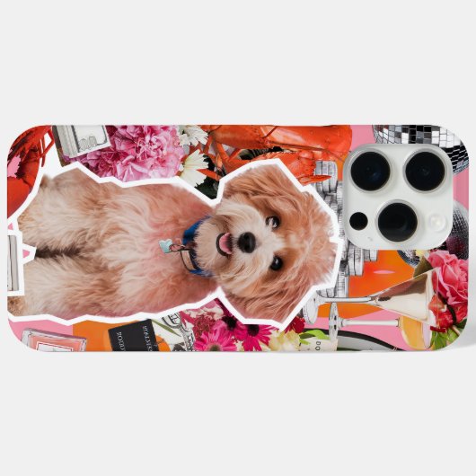 Glamoureuze Dog Party Celebration Collage Case-Mate iPhone Case (Achterkant (horizontaal))
