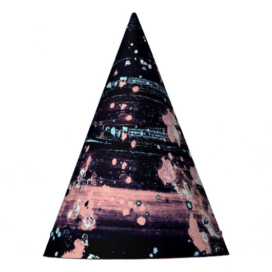 Glamoureuze donkergrijze roze spotlight feesthoedjes (Voorkant)