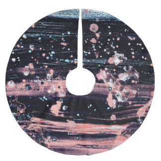 Glamoureuze donkergrijze roze spotlight kerstboom rok