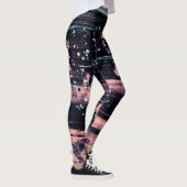 Glamoureuze donkergrijze roze spotlight leggings (Rechts)