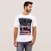 Glamoureuze donkergrijze roze spotlight t-shirt (Voorkant volledig)