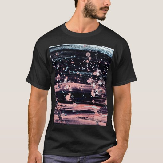 Glamoureuze donkergrijze roze spotlight t-shirt (Voorkant)