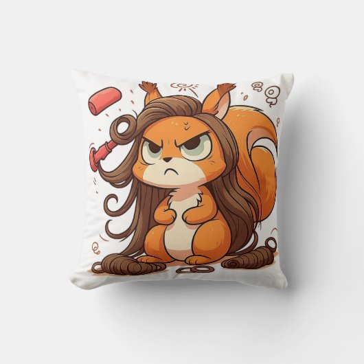 Glamoureuze Eekhoornhaardag Kussen (Voorkant)