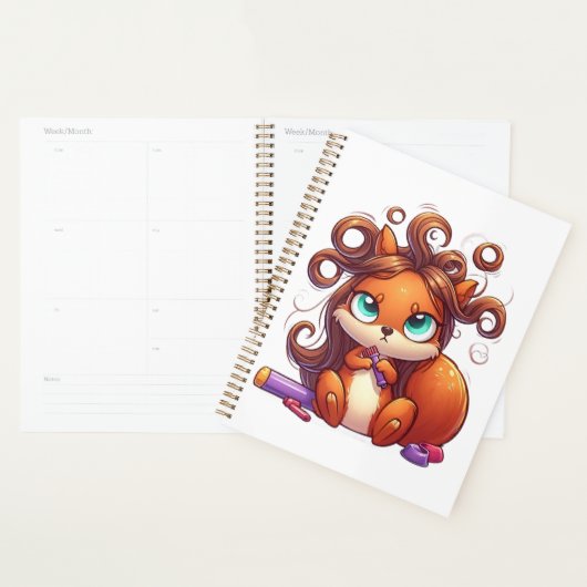 Glamoureuze Eekhoornhaardag Planner (Display)