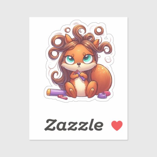 Glamoureuze Eekhoornhaardag Sticker (Vel)