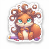 Glamoureuze Eekhoornhaardag Sticker (Voorkant)