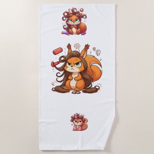 Glamoureuze Eekhoornhaardag Strandlaken (Voorkant)