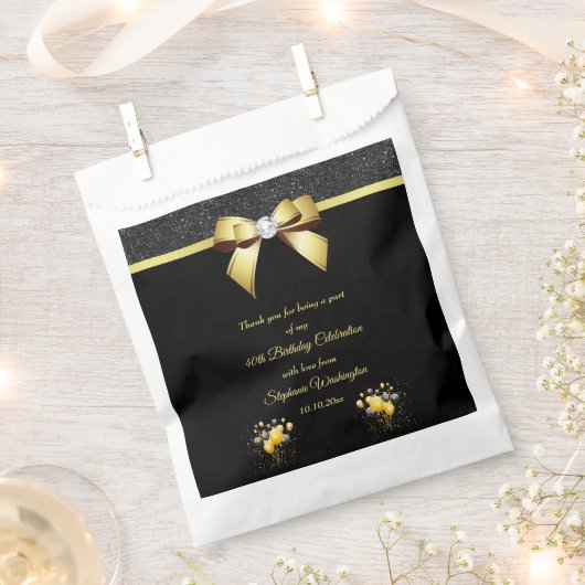 Glamoureuze elegantie verjaardag dank u bedankzakje (Geknipt)