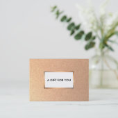 Glamoureuze Faux Copper Gold Cadeaukaart Kortingskaartje (Staand voorkant)