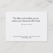 Glamoureuze Faux Copper Gold Cadeaukaart Kortingskaartje (Achterkant)