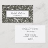 Glamoureuze Faux Diamond Glitter Sparkle Visitekaartje (Voorkant / Achterkant)