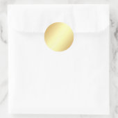 Glamoureuze Faux Gold Blank Elegante Sjabloon Ronde Sticker (Tas)