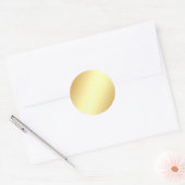 Glamoureuze Faux Gold Blank Elegante Sjabloon Ronde Sticker (Envelop)