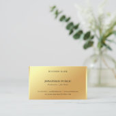 Glamoureuze Faux Gold minimalistisch modern eenvou Visitekaartje (Staand voorkant)