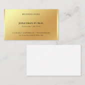 Glamoureuze Faux Gold minimalistisch modern eenvou Visitekaartje (Voorkant / Achterkant)