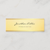 Glamoureuze Faux Gold Modern Eenvoudige Sjabloon E Mini Visitekaartje (Voorkant)